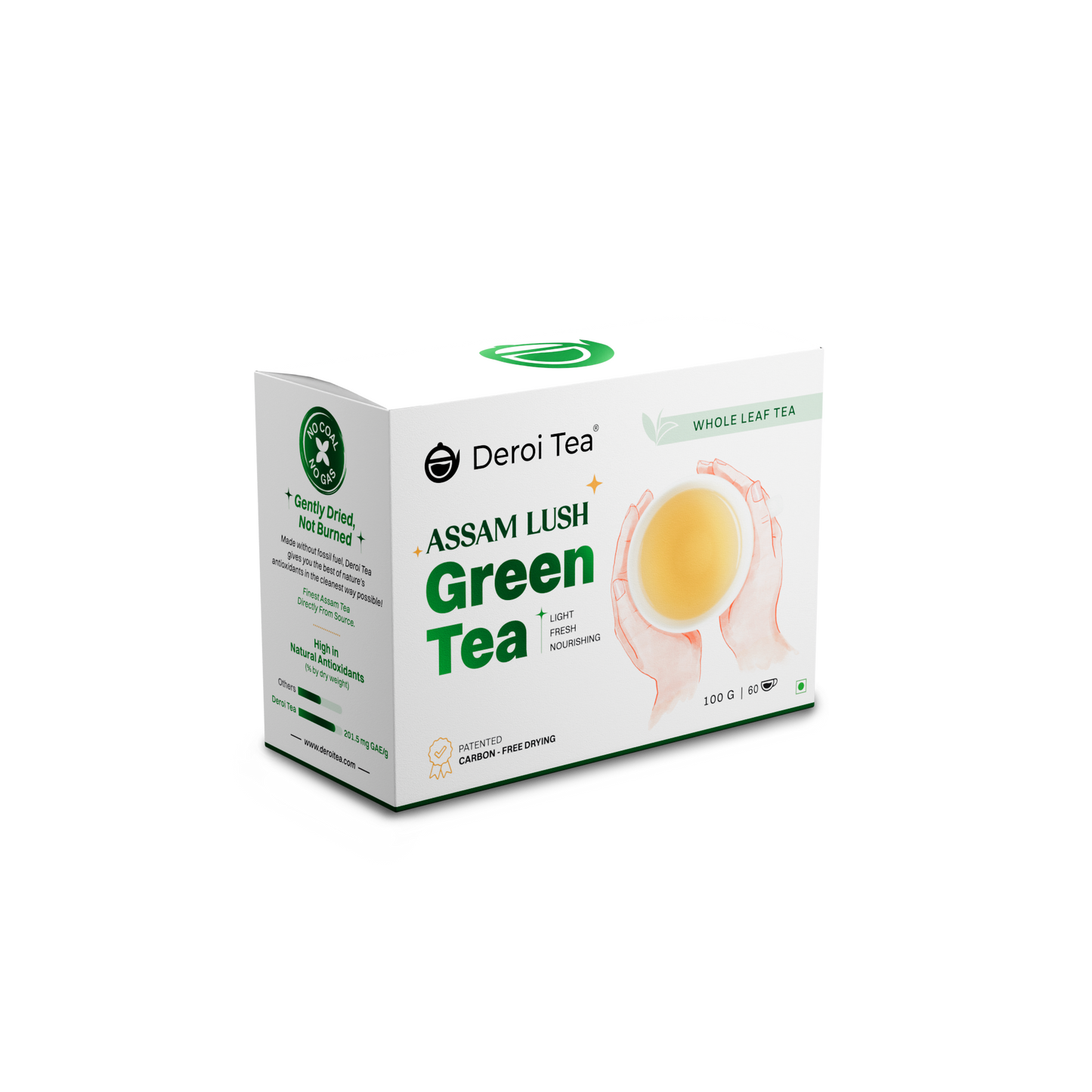 Deroi Tea's Assam Lush Green Tea (Loose Leaf Tea - Bitterless)