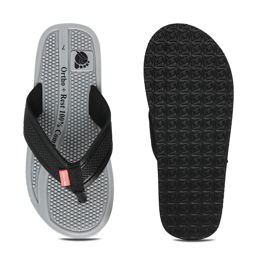 Ortho + Rest Orthopedic Men's Flip Flops with Acupressure Footbed