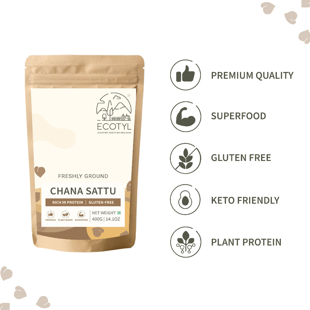 Ecotyl Chana Sattu - Roasted Gram Flour