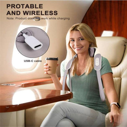 Houzaide Electric Neck Massager for Neck & Shoulder Pain relief, Cervical Pain Relief Massager With 5D kneading Human Hand Like Massage and Heat Therapy