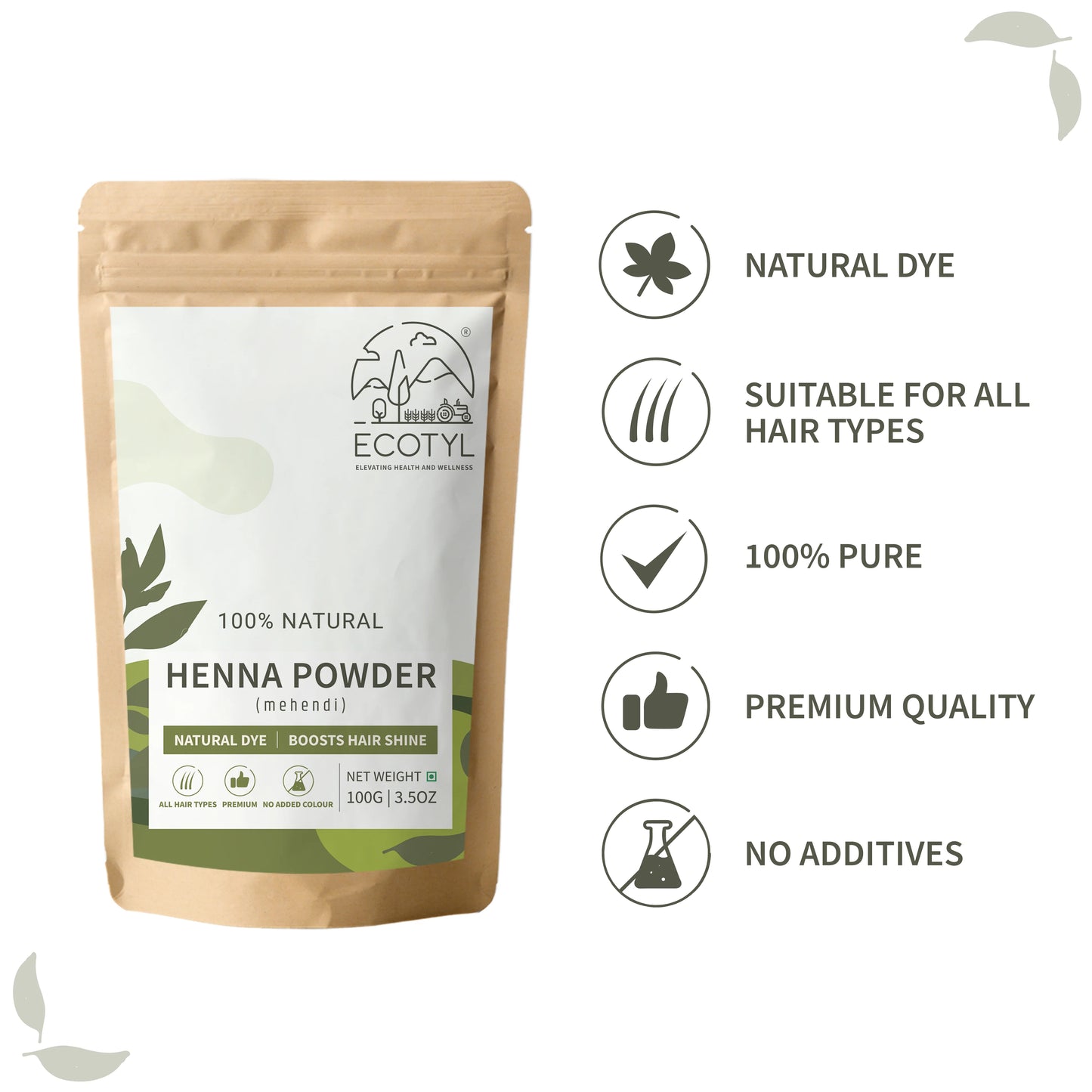 Ecotyl's Henna Powder  100 G