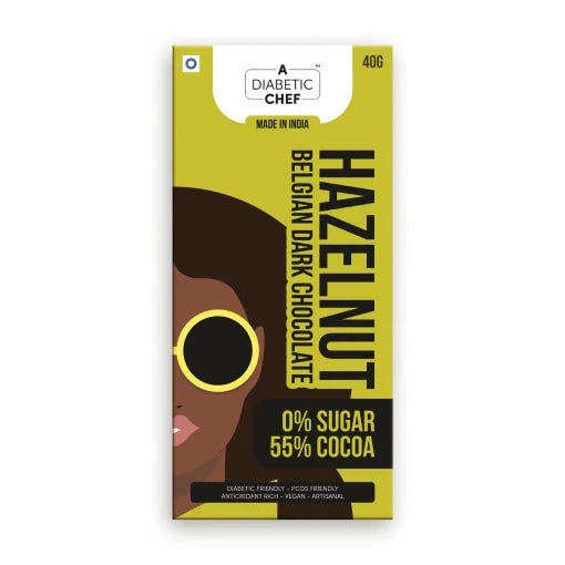 Hazelnut Belgian Sugar Free Dark Chocolate