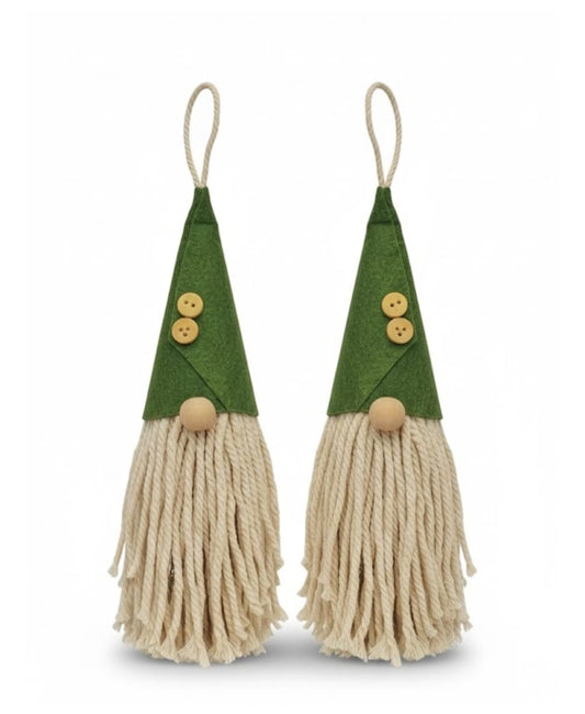 The North Pole Parcel Ho HO Knots (Green Colour- Set of 2)