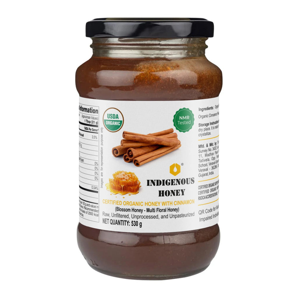 Indigenous Honey Raw Organic Honey with Infused Cinnamon