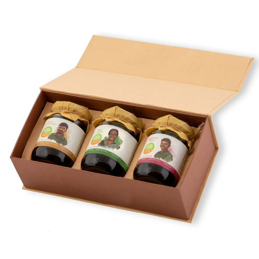 Under The Mango Tree Festive Honey Gift Box of 3 (125gm)
