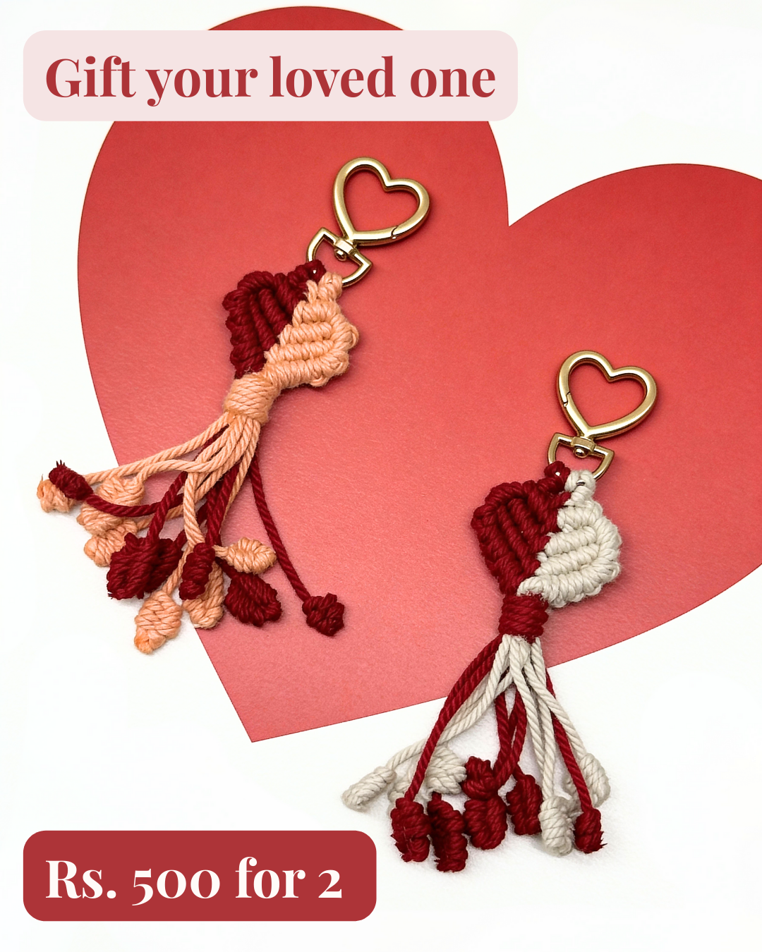 Dhaage Heart Keychain