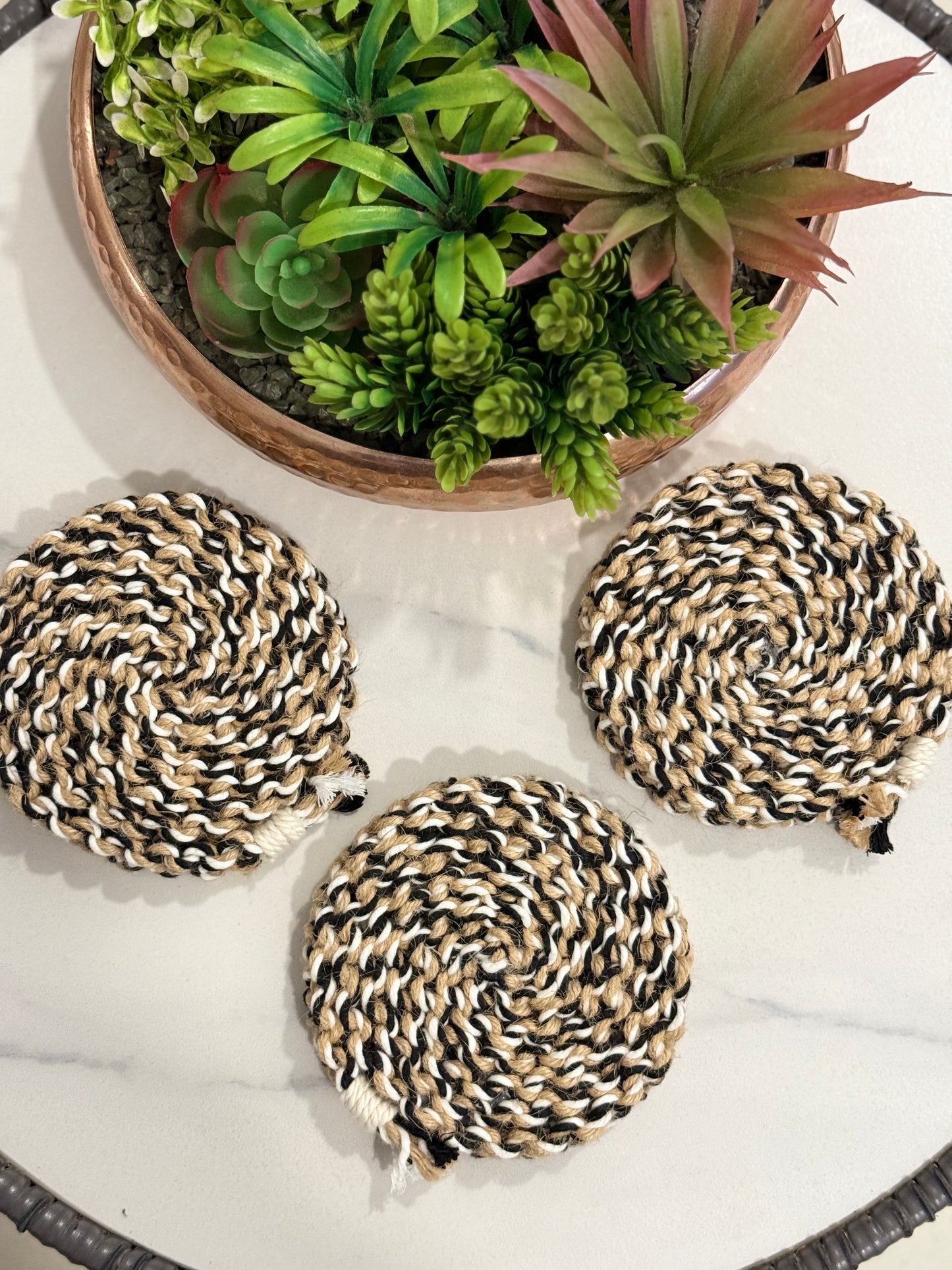 Dhaage Jute Coasters