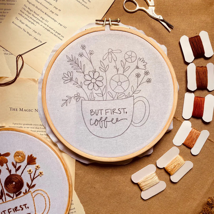 Coffee Lover Embroidery Kit