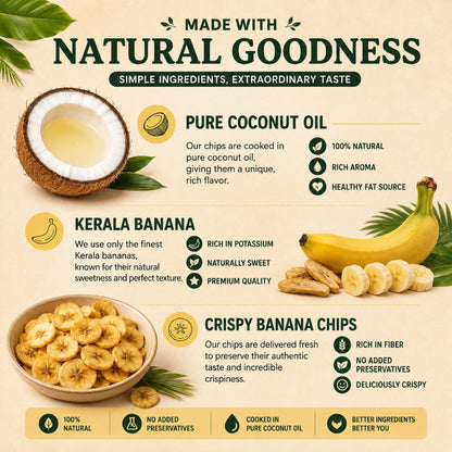 Bites of Kerala Banana Chips (Coconut Oil)