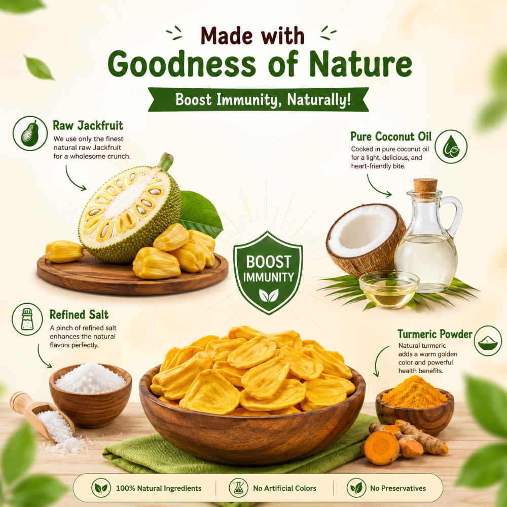 Bites Of Kerala Jackfruit Chips (Coconut Oil)