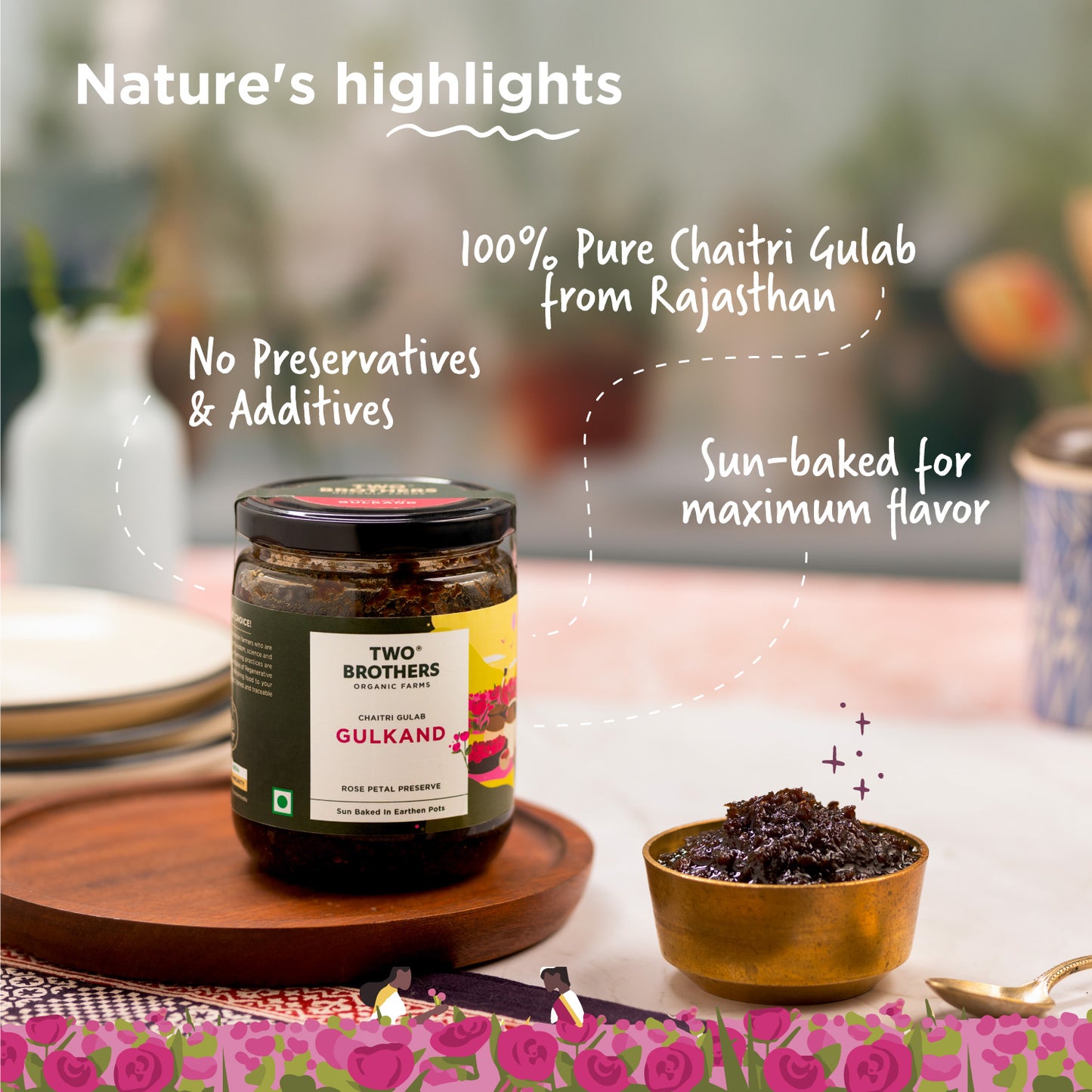 Two Brothers Organic Farms Natural Gulkand (300G)