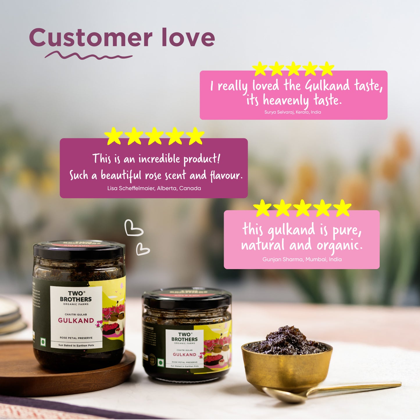 Two Brothers Organic Farms Natural Gulkand (300G)