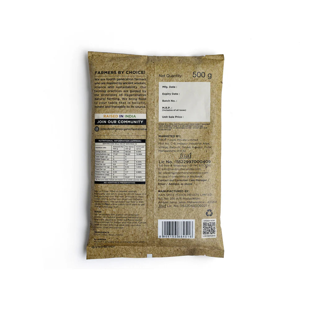 Two Brothers Organic Farms Sprouted Ragi Malt Nachni Satva