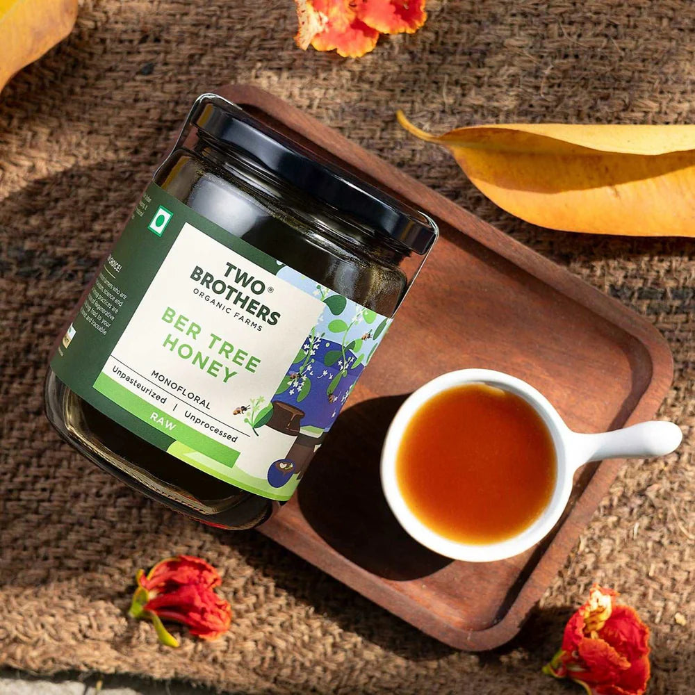 Two Brothers Organic Farms Indian Berry Honey, Raw Mono-Floral Unfiltered