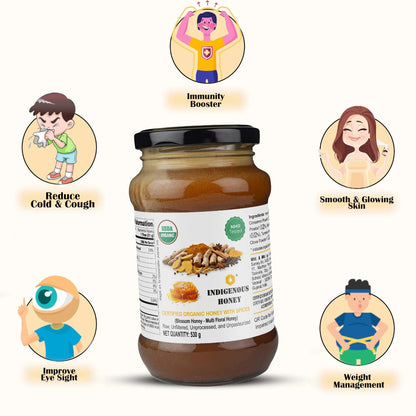 Indigenous Honey  Raw Organic Honey with Mix Spice