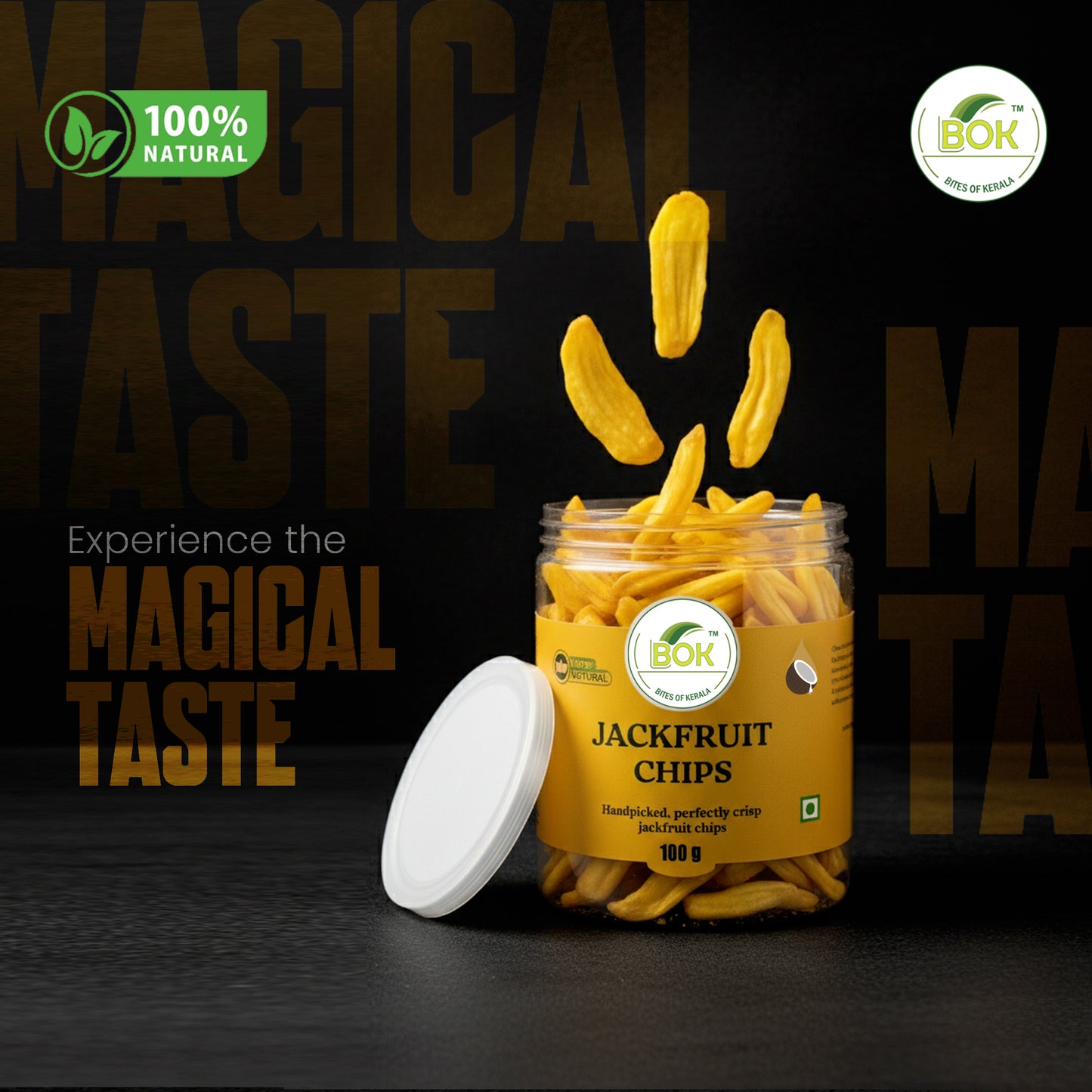Bites Of Kerala Jackfruit Chips- 100G (Coconut Oil)