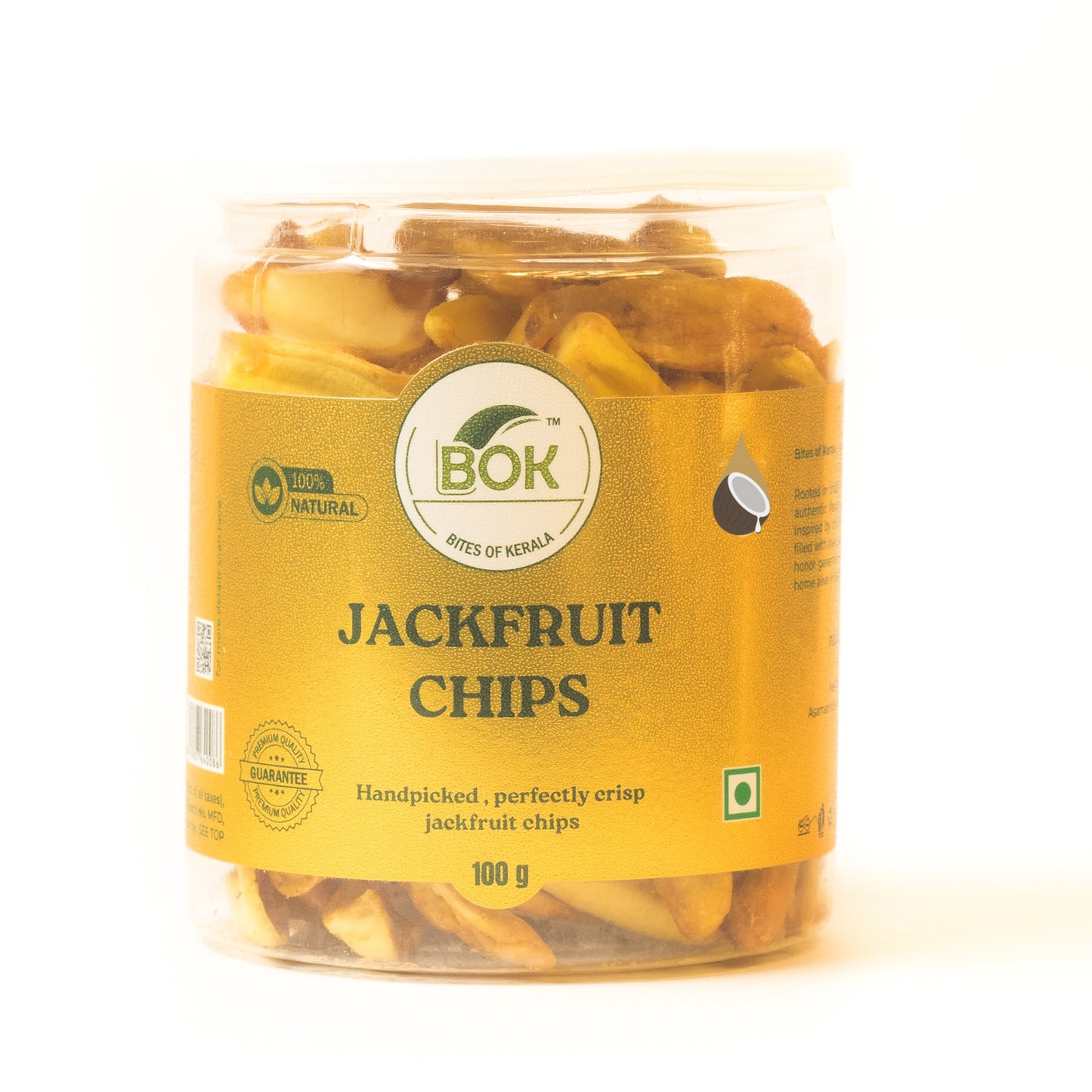 Bites Of Kerala Jackfruit Chips- 100G (Coconut Oil)