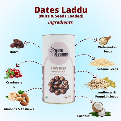 Nutri Couture Dates Laddoo with Nuts & Seeds