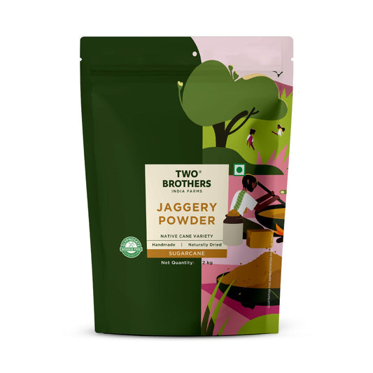Two Brothers India Farms Sugarcane Jaggery Powder- Natural Sweetener