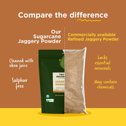 Two Brothers India Farms Sugarcane Jaggery Powder- Natural Sweetener