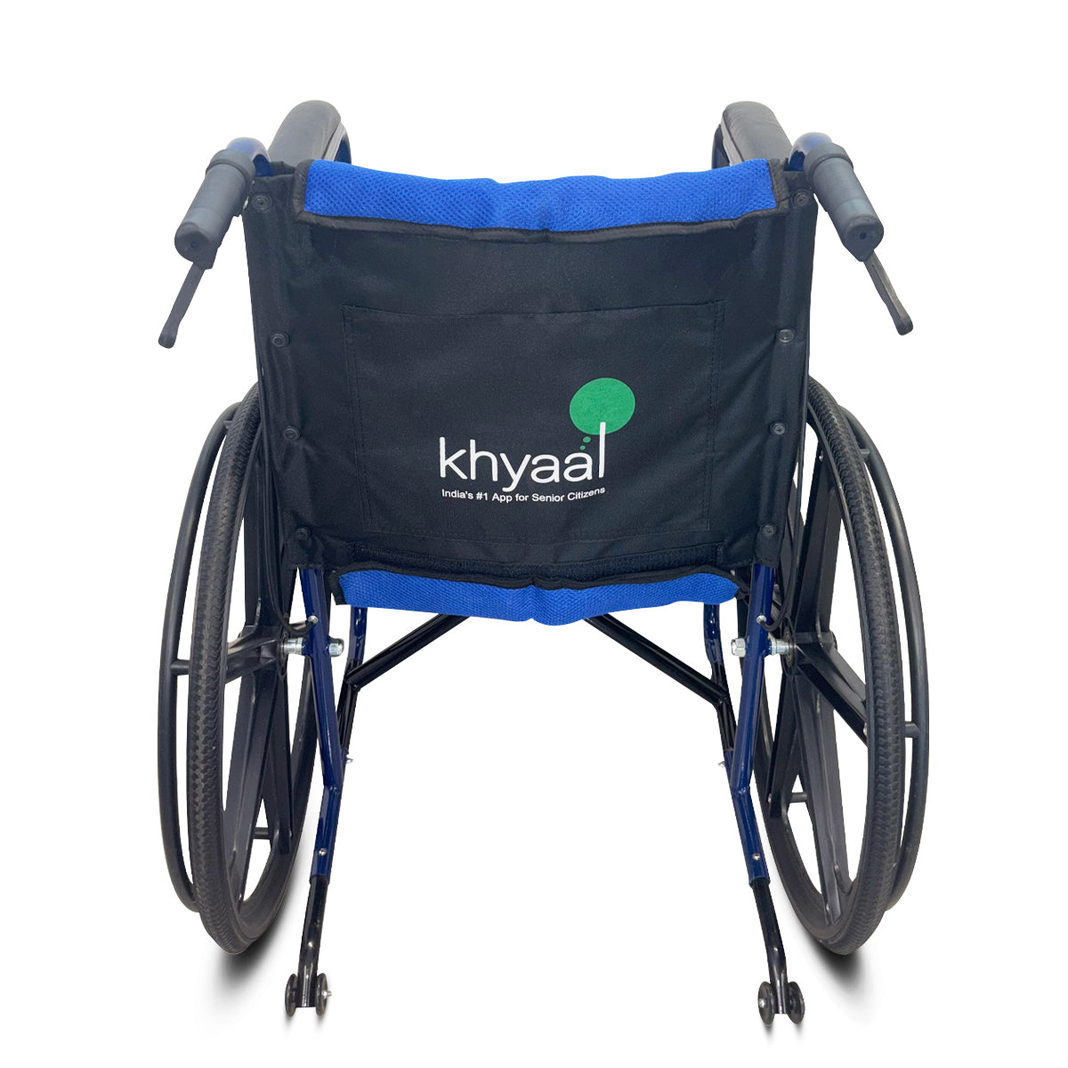 Khyaal ComfortLite Foldable Wheelchair with Hand Brakes & Cushioned Armrests