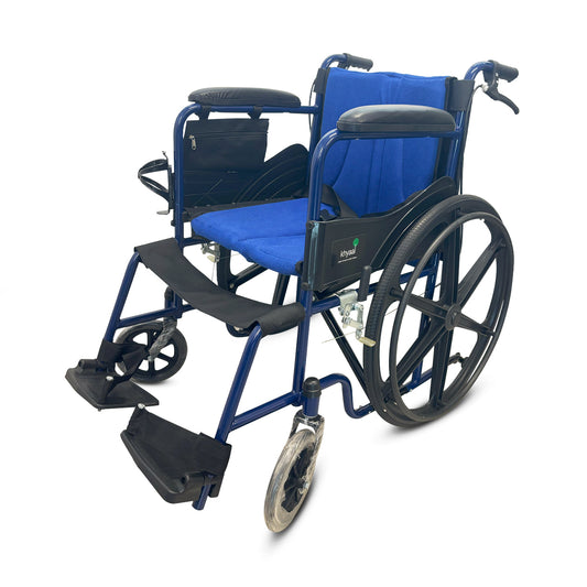 Khyaal ComfortLite Foldable Wheelchair with Hand Brakes & Cushioned Armrests