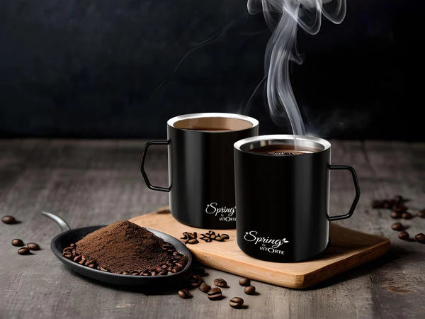 LA' FORTE Stainless Steel Coffee and Tea Mugs
