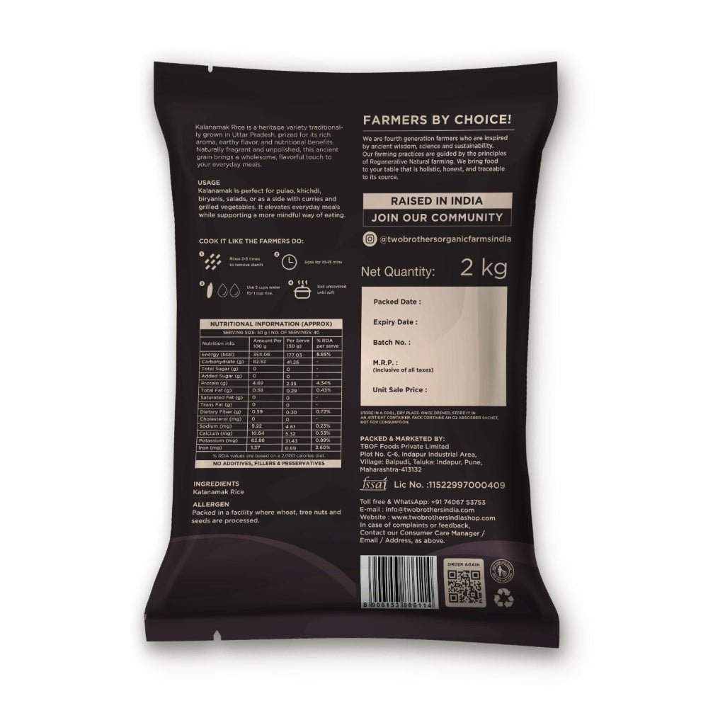Two Brothers India Farms Kalanamak Rice