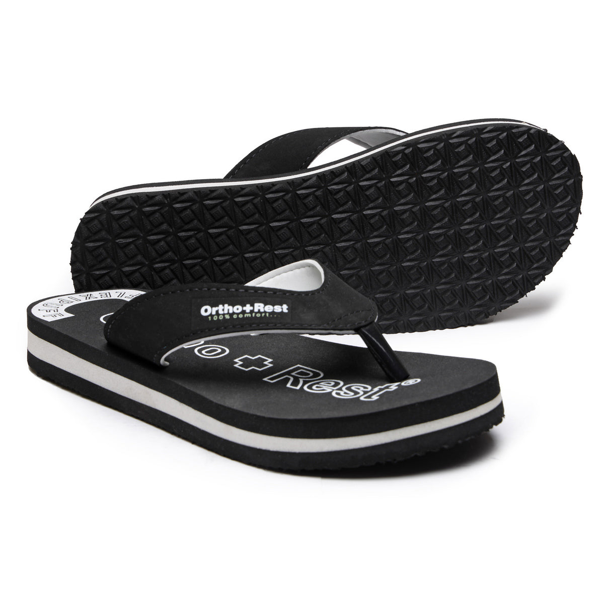 Ortho + Rest Men's Slipper Orthopedic Flip Flops for Home Daily Use