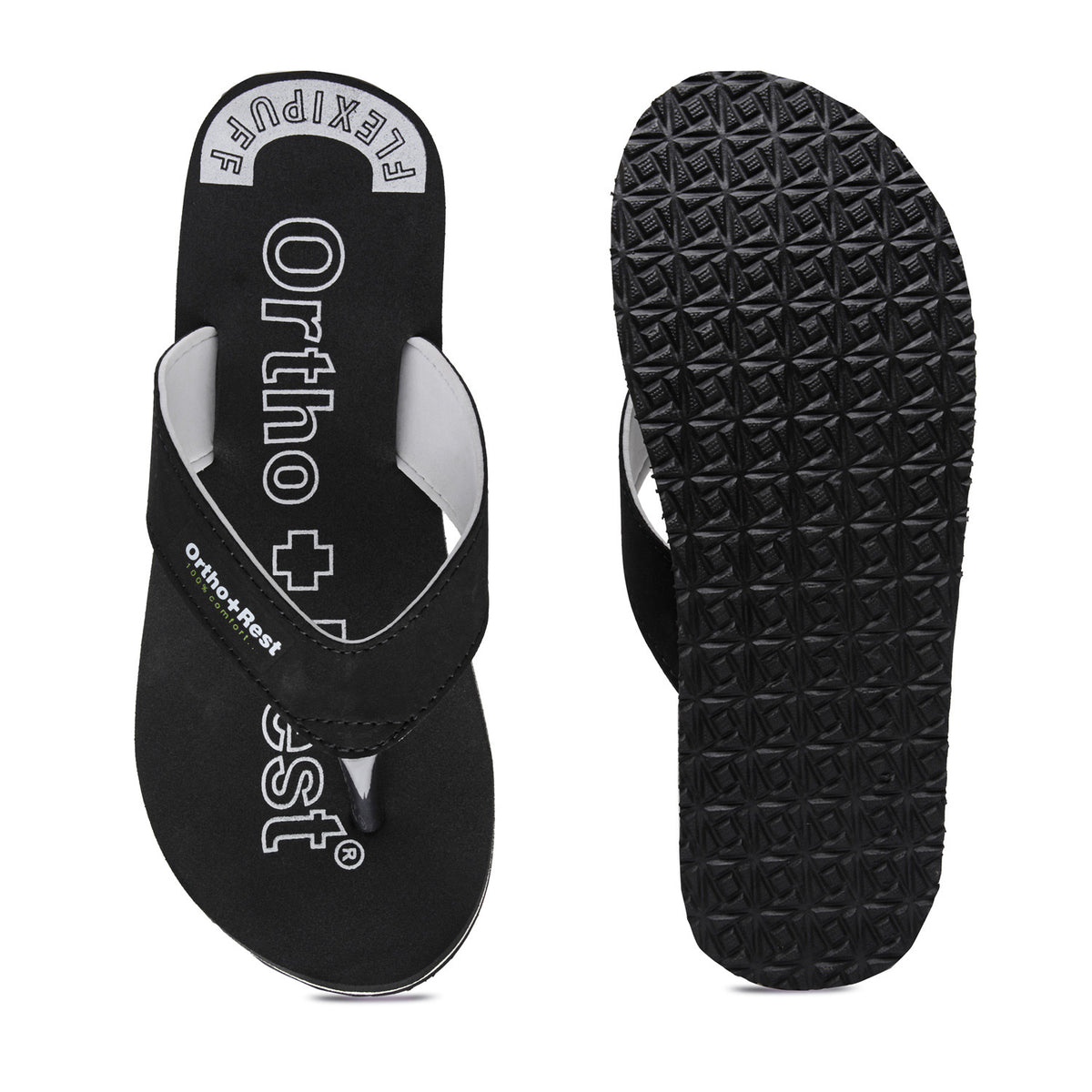 Ortho + Rest Men's Slipper Orthopedic Flip Flops for Home Daily Use