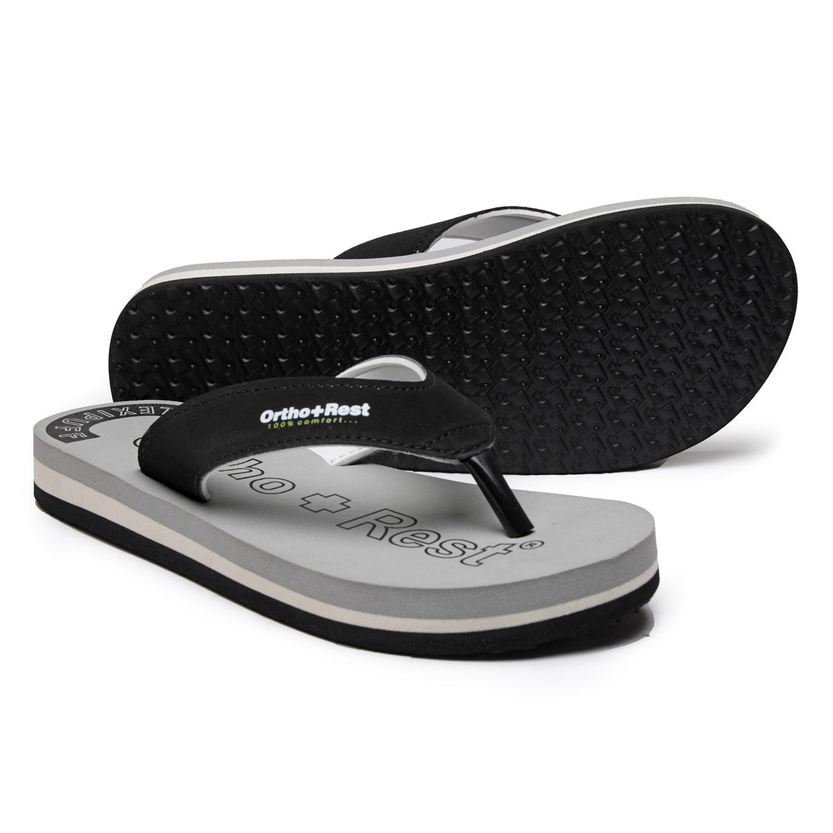 Ortho + Rest Men's Slipper Orthopedic Flip Flops for Home Daily Use