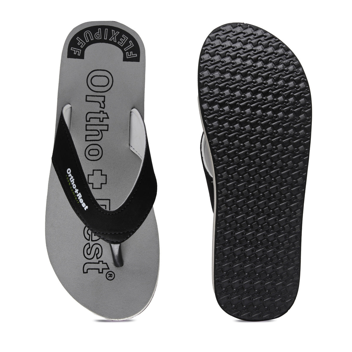 Ortho + Rest Men's Slipper Orthopedic Flip Flops for Home Daily Use