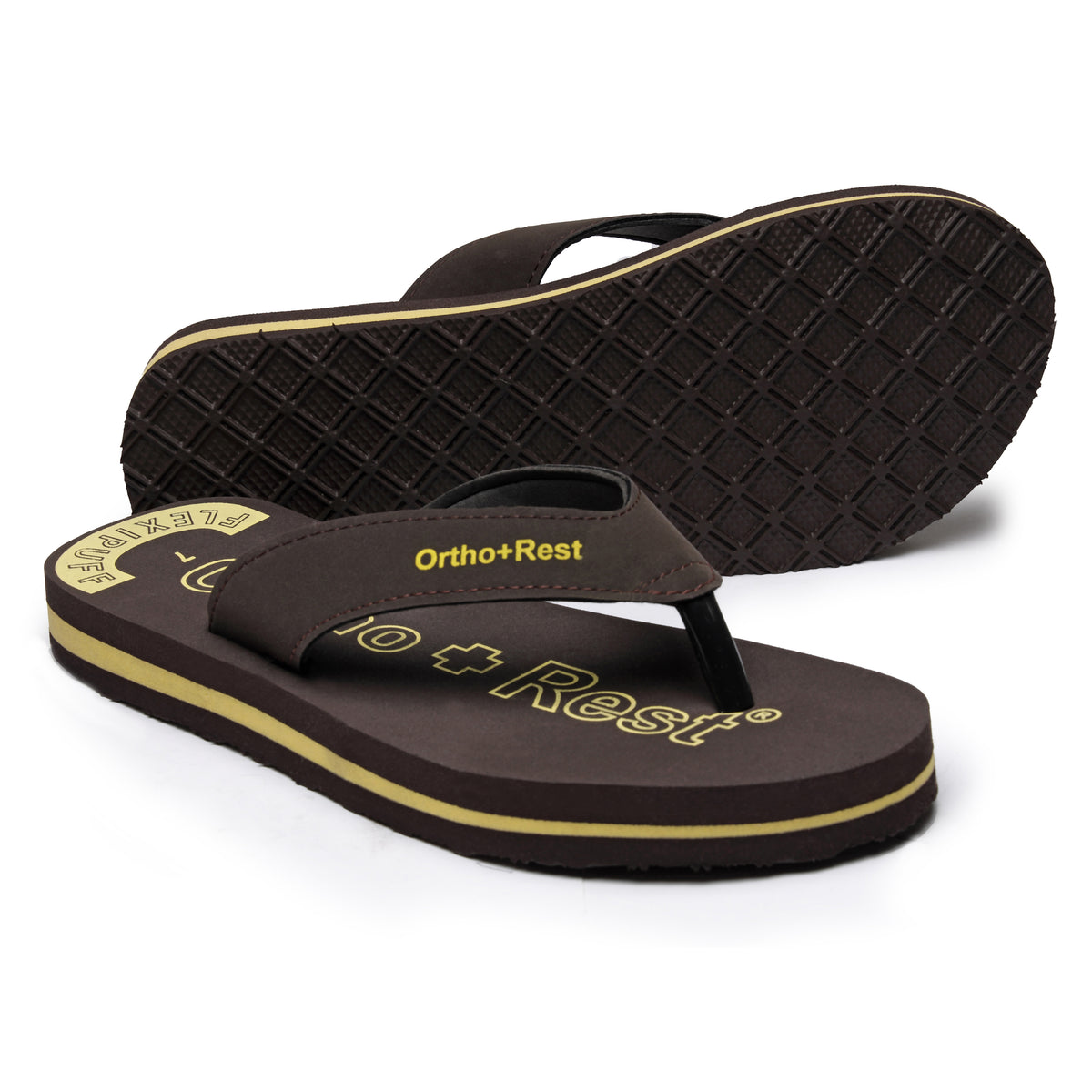 Ortho + Rest Men's Slipper Orthopedic Flip Flops for Home Daily Use