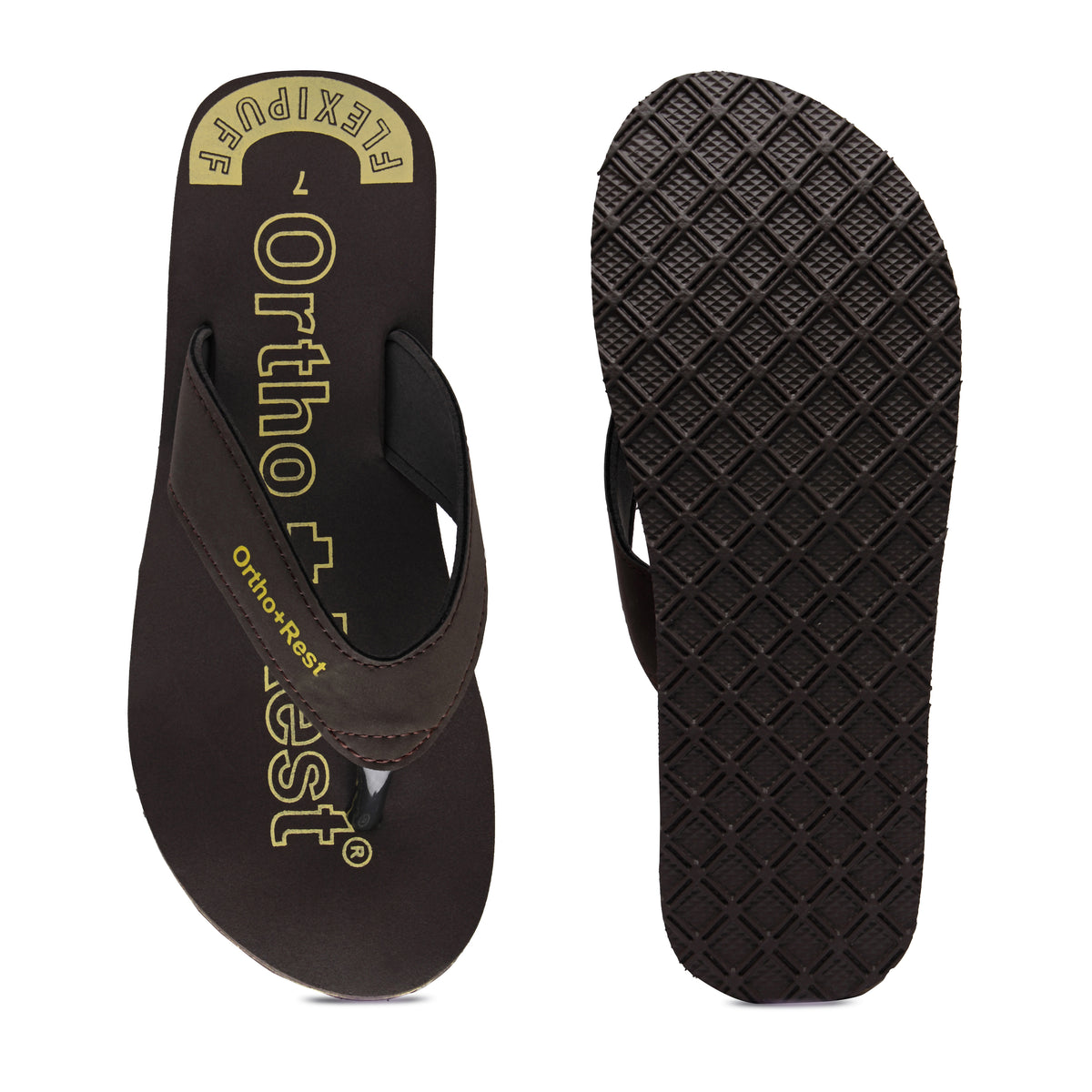 Ortho + Rest Men's Slipper Orthopedic Flip Flops for Home Daily Use