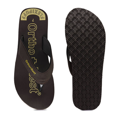 Ortho + Rest Men's Slipper Orthopedic Flip Flops for Home Daily Use