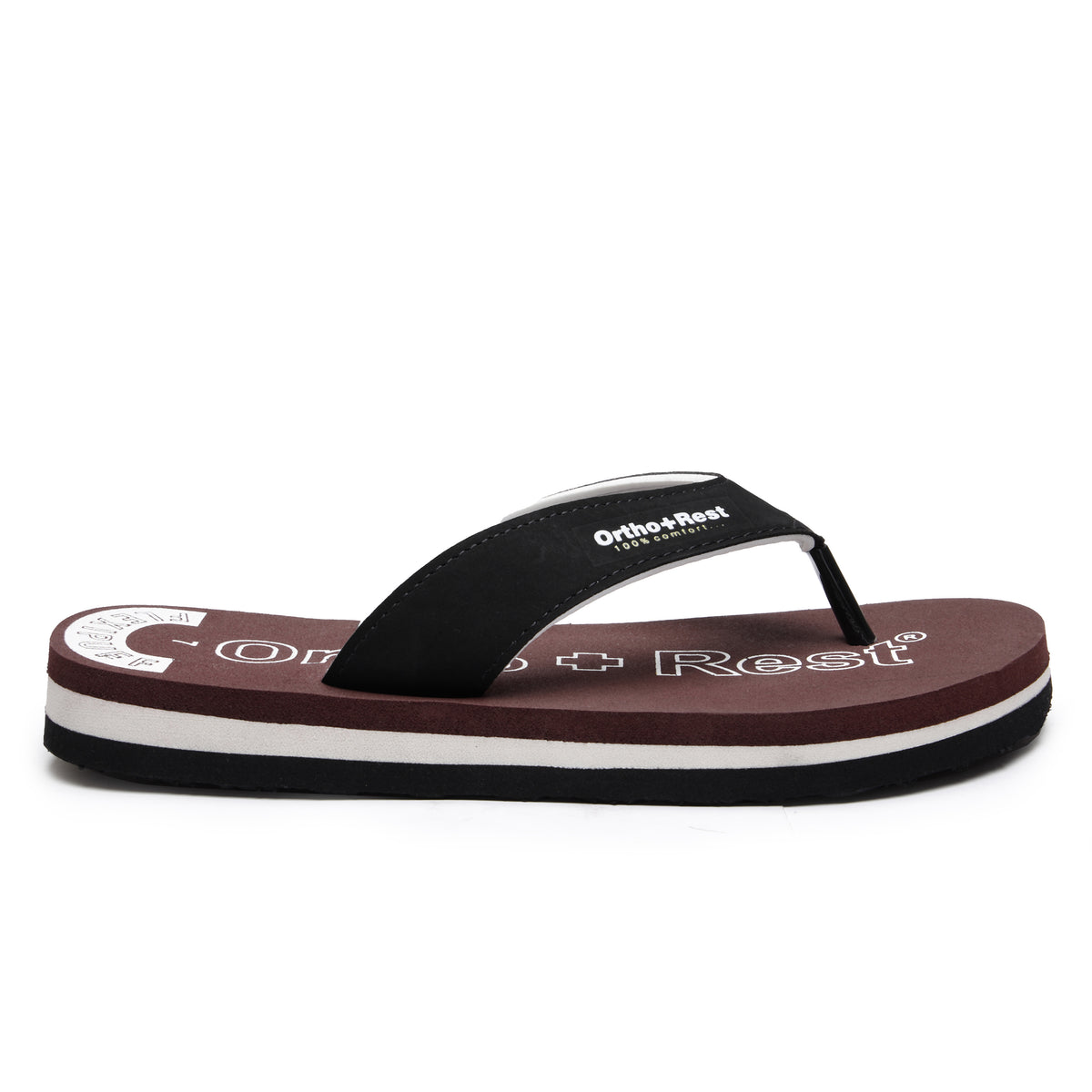 Ortho + Rest Men's Slipper Orthopedic Flip Flops for Home Daily Use