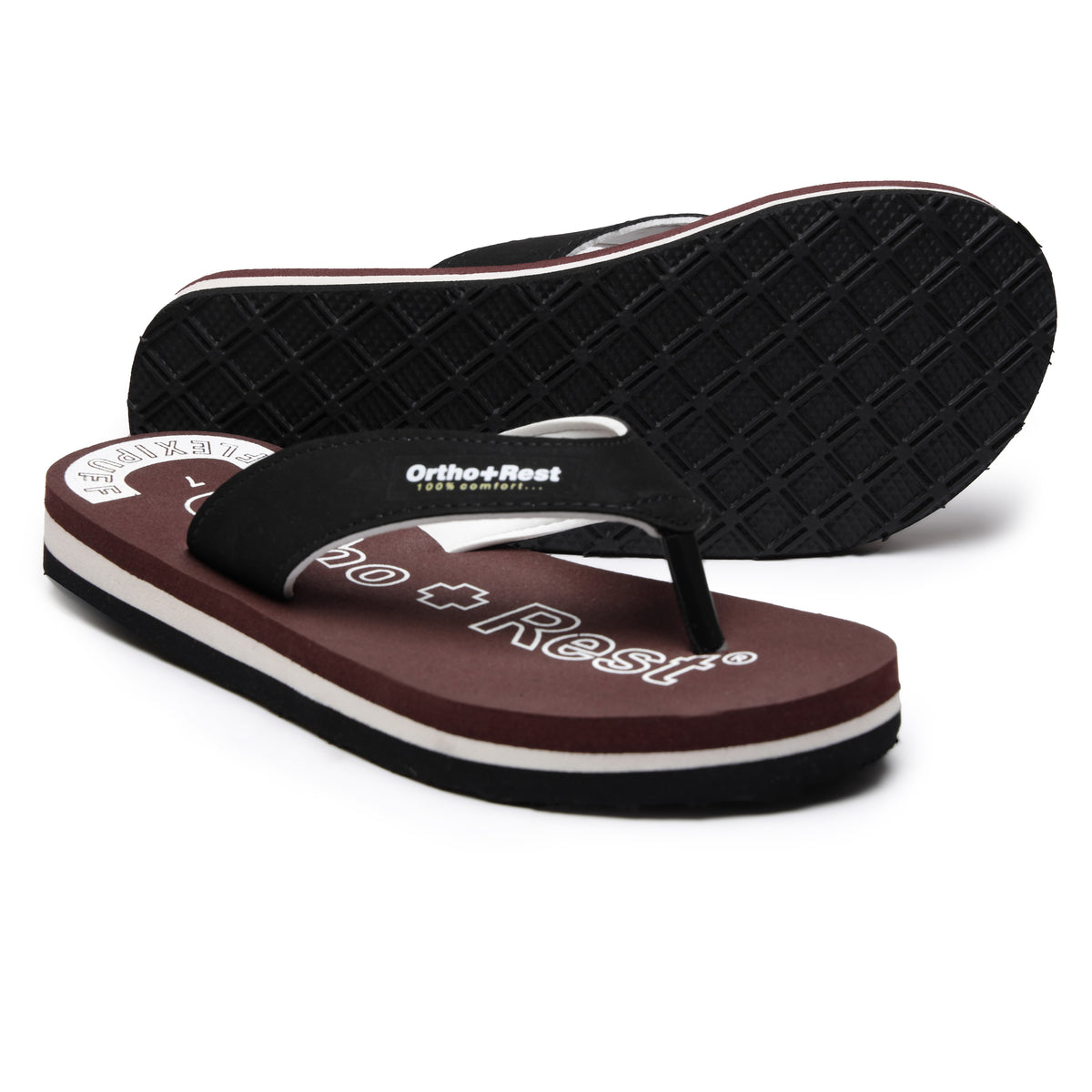 Ortho + Rest Men's Slipper Orthopedic Flip Flops for Home Daily Use