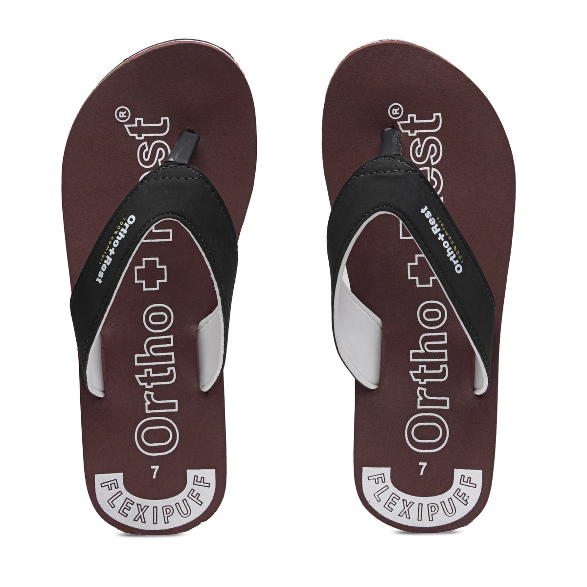 Ortho + Rest Men's Slipper Orthopedic Flip Flops for Home Daily Use