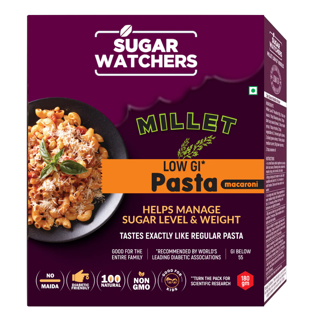 Sugar Watchers Low GI Millet Pasta, Macaroni, No Maida, Diabetic Friendly