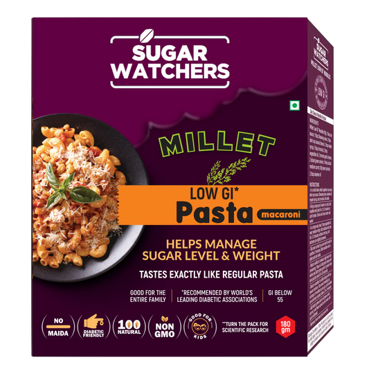Sugar Watchers Low GI Millet Pasta, Macaroni, No Maida, Diabetic Friendly