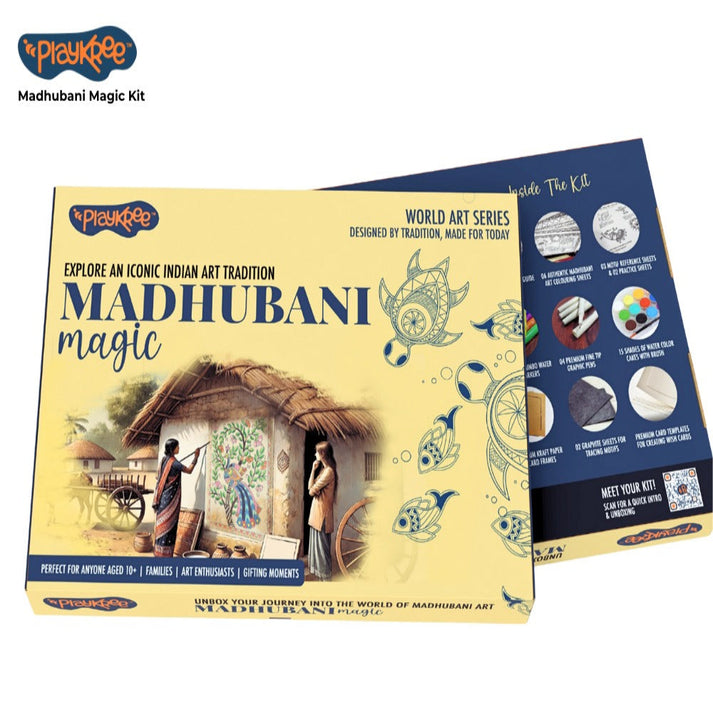 PlayKree Madhubani Magic Art Kit: Unwind With An Iconic Indian Art Tra ...