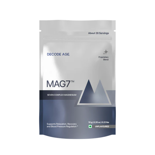 Decode Age Mag7™ Powder | Magnesium Complex Supplement | Supports Mood, Bone and Muscle Health, Metabolism | 10gm, 28 Servings