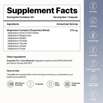 Decode Age Mag7™ Supplement | Magnesium Supplement | Supports Mood, Bone and Muscle Health, Metabolism | 60 Capsules, Vegan