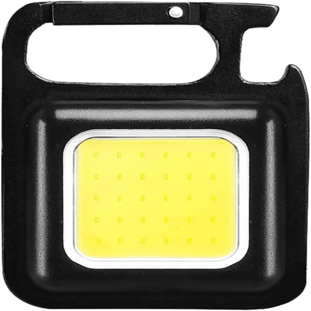 LA' FORTE Rechargeable Mini Flashlights 1000 Lumen -COB/ Keychain/Bottle Opener/Waterproof - Pack of 2