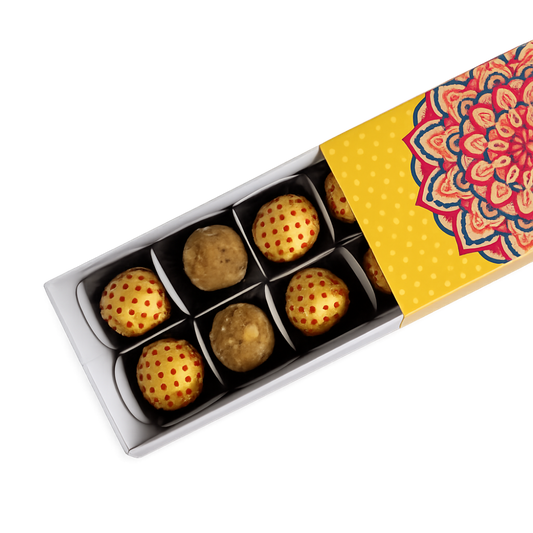 Nutri Couture Rakhi Hamper Box Besan Laddu Box - NCD#1.1