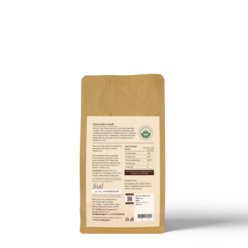 Soil Origin Assam Masala Tea (Kadak Chai)