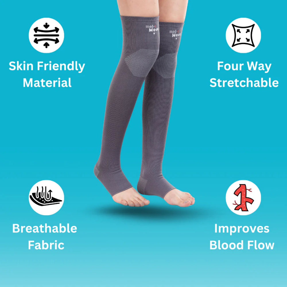 Medequip Mede Move Compression Stocking Mid Thigh (Pair)