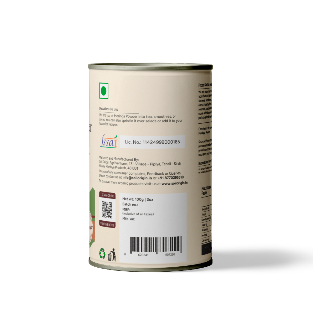 Soil Origin Moringa Powder