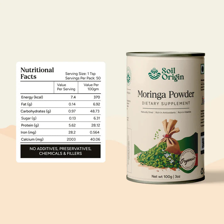Soil Origin's  Moringa Powder - 100 Gm