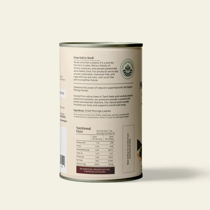 Soil Origin's  Moringa Powder - 100 Gm